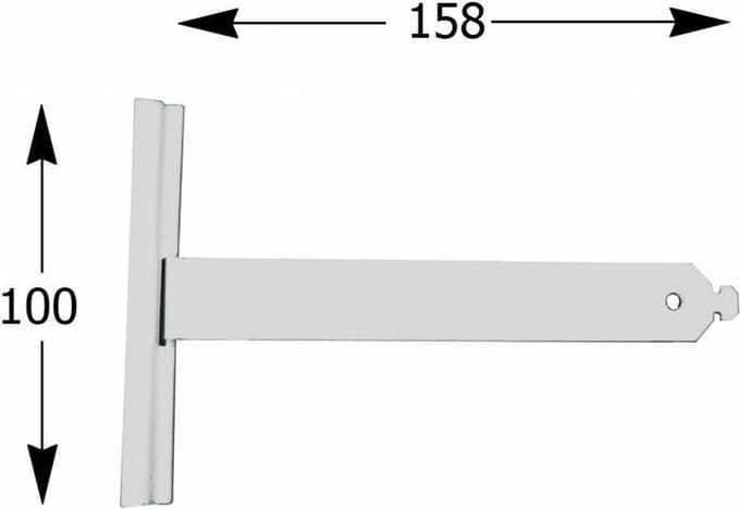 Selve Ophangveer rolluik, lengte 123 t/m 198 mm, mini-E profiel - Rolluik ophangveren