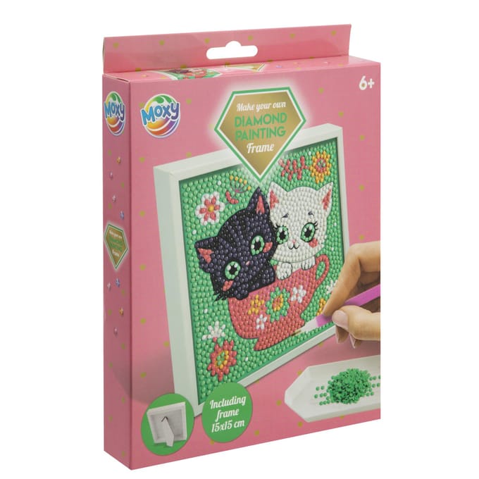 Diamantverven inclusief frame 15x15 cm 2 assorti