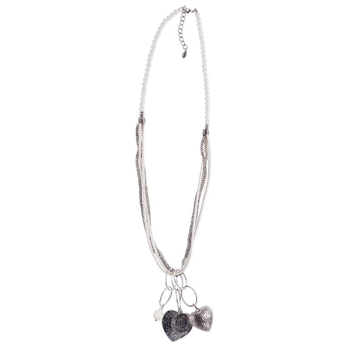 Behave - Lange ketting met hartenhanger - Romantisch casual stijl