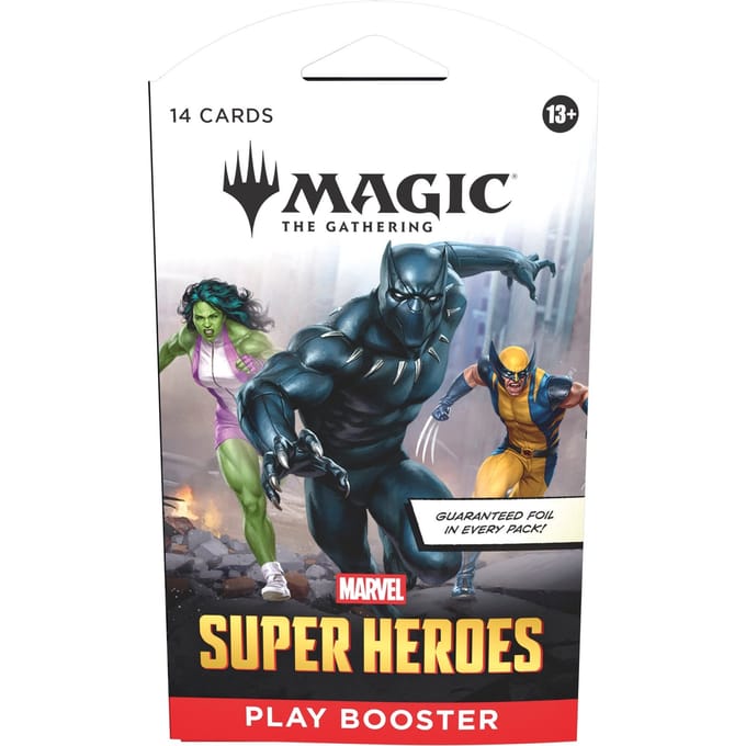 Magic: The Gathering Marvel Super Heroes Play Booster (1 Pack of 14 Cards)