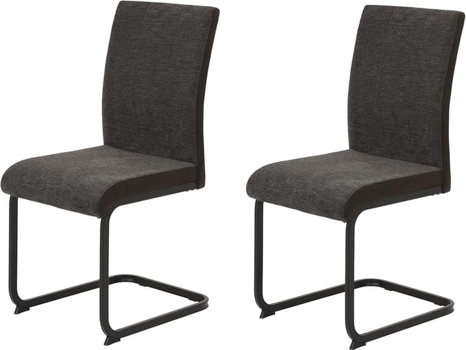 Set van 2 Schommelstoelen Woonkamer Microvezel Bruin