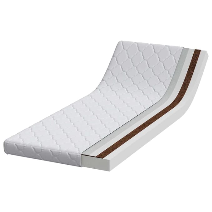 vidaXL - Matras - Wit - 80 - x - 200 - cm - Jacquard - stof