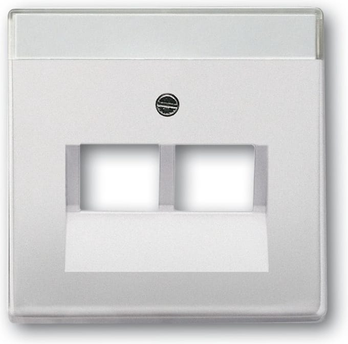 Busch Jaeger Future Linear centraalplaat 2xRJ45 / RJ11 Studiowit 1803-02-84