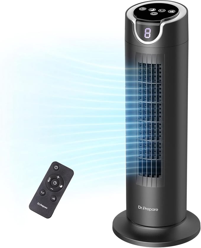 Oscillerende Torenventilator – Stil 25 dB, 8 Snelheden & Afstandsbediening
