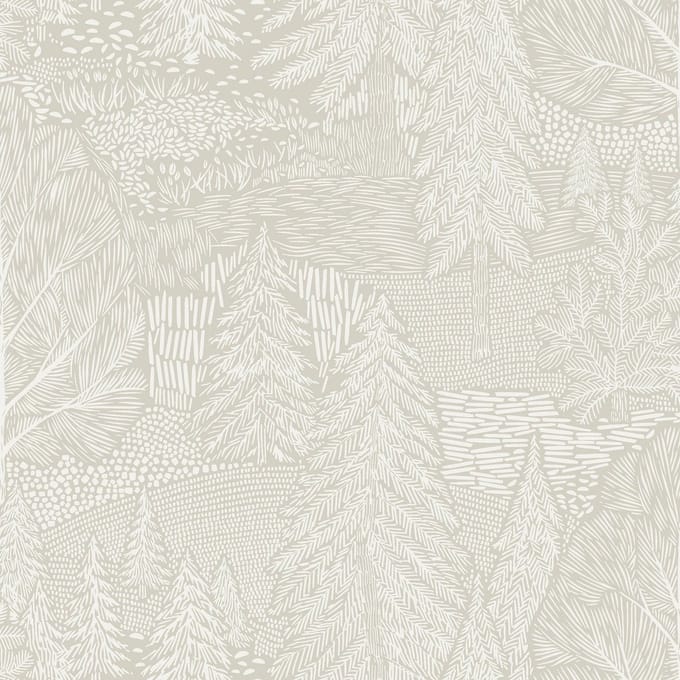 Boråstapeter Vliesbehang 4703 - Woodland - Botanisch Beige - 53cm x 10.05m