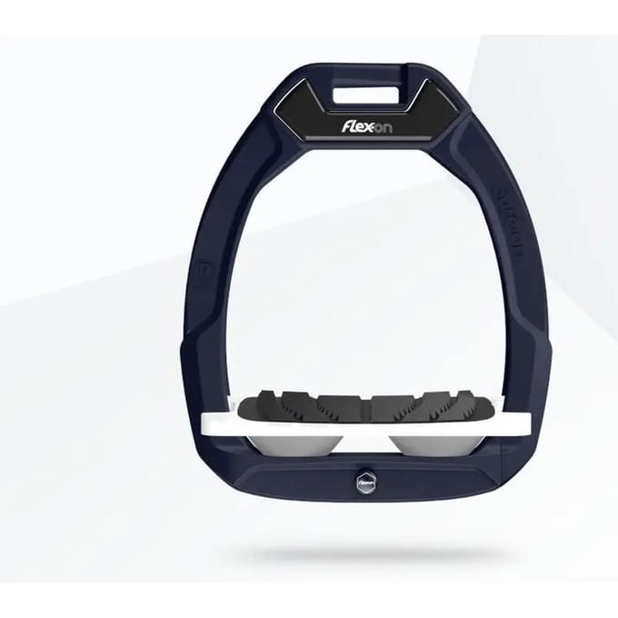 Veiligheidsbeugels voor paardrijden, schuin grip, bruin/wit/grijs Flex-On Safe-On