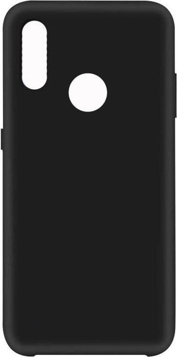 Solid hoesje Geschikt voor: Samsung Galaxy A20S Soft Touch Liquid Silicone Flexible TPU Rubber - Zwart