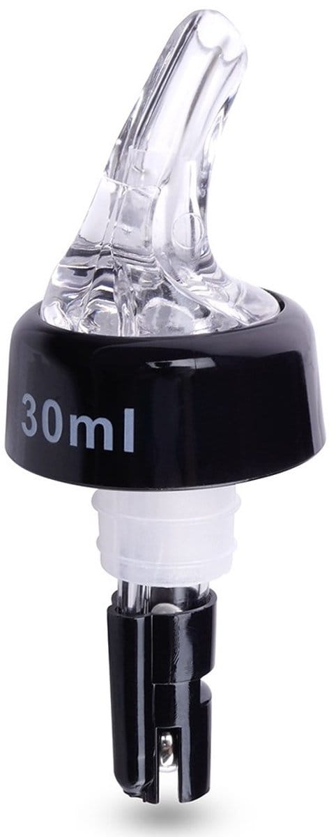 Excellent Houseware - Flessendispenser - 30 ml - Transparant en Zwart - Duurzaam