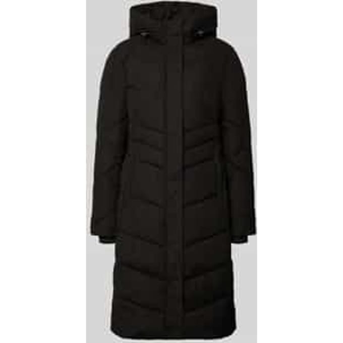 Regular fit gewatteerde mantel met capuchon
