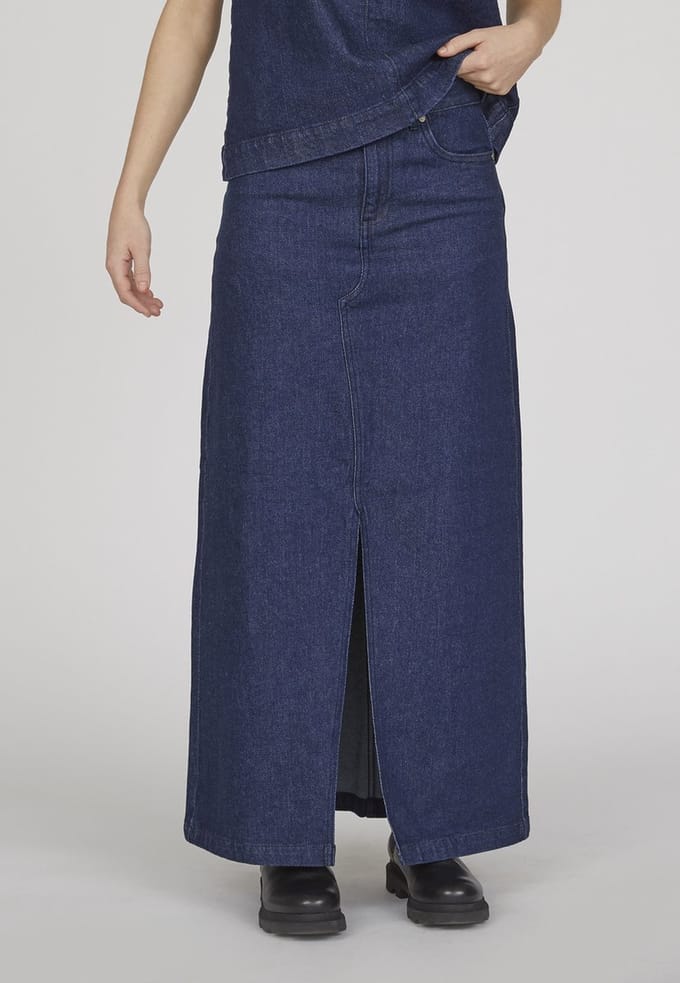 SISTERS POINT Olia-l.sk2 Dames Rok - Unwashed blue - Maat S