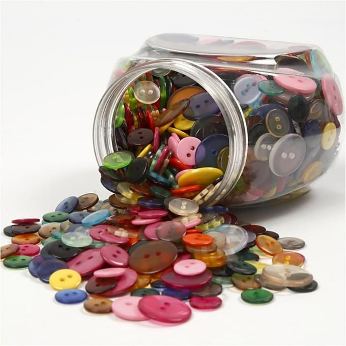Creativ Company Knopen Mix 12+18+20 mm 800 stuks