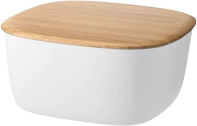 Rigtig Box-It broodtrommel 23x23cm H11cm wit