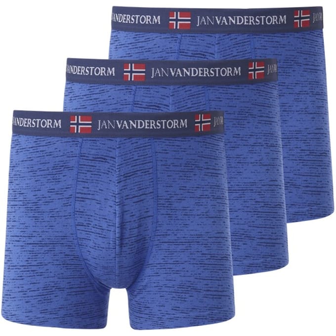 Jan Vanderstorm herren Set Van 3 Retroslips - 07 - blauw - Plus Size