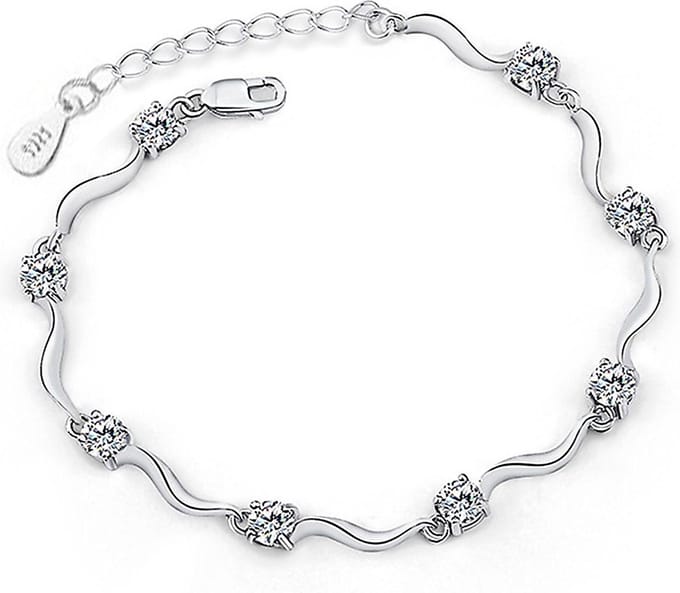 Montebello Armband Apluda - Verzilverd - Zirkonia - 17+3cm