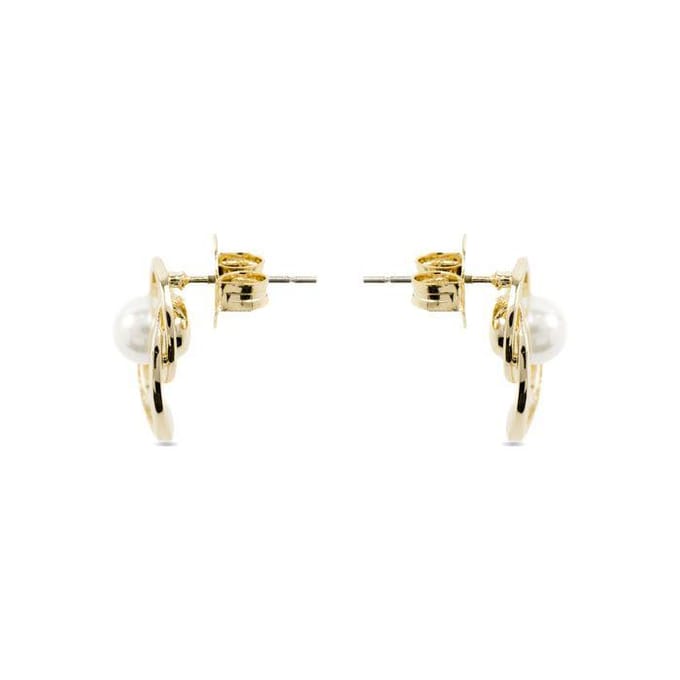 Luxenter Oorbellen met 18k goudfinish witte parel - Lebya