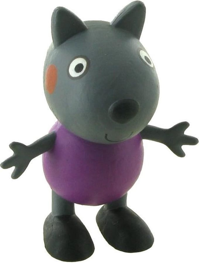 Peppa Pig Danny Hond taart topper decoratie 6 cm.