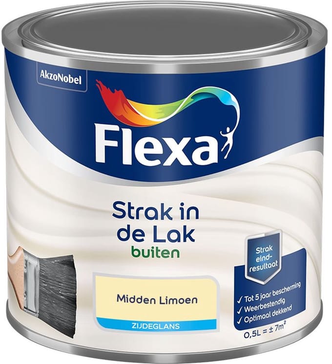 Flexa - Strak In De Lak Buitenlak Zijdeglans - Midden Limoen - Mengverf - 500 Ml