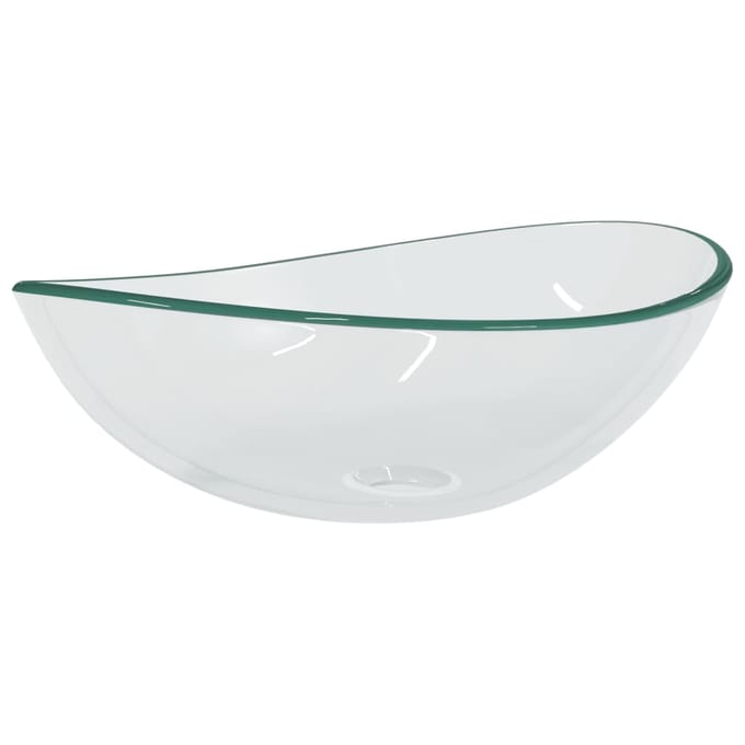 vidaXL - Wasbak - 54,5x35x15,5 - cm - gehard - glas - transparant
