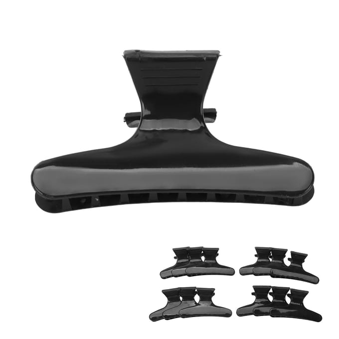 12 stuks Haarklemmen Speciaal Vormontwerp Decoratief Compact Draagbaar Handig Praktisch Duurzaam black