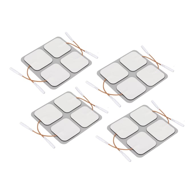 16 stuks Herbruikbare Elektrode Pad Vierkant Zelfklevende Therapie Elektrode Patch Vervangingsaccessoire 2 white