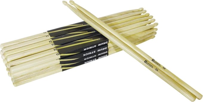 Dimavery DDS-5A Drumstokken - Eiken - Houten tip - Dikte 5a - Drumsticks - 2 Stuks Drumstick / Drums