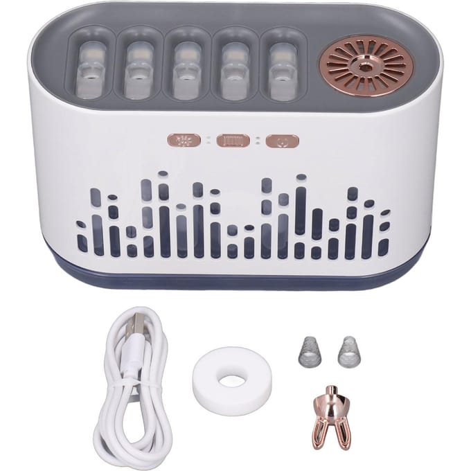 Essentiële Olie Diffuser 700ml Aromatherapie Diffuser Cool Mist Luchtbevochtiger met RGB Kleurverandering gray