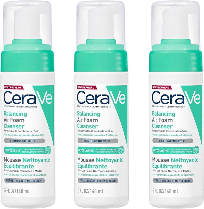 3x Cerave Balancing Air Foam Cleanser 148ml