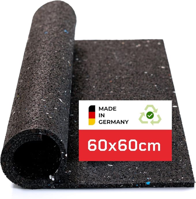 Antitrillingsmat voor Wasmachine - Robuuste Antislipmat van Rubbergranulaat - 60x60 cm