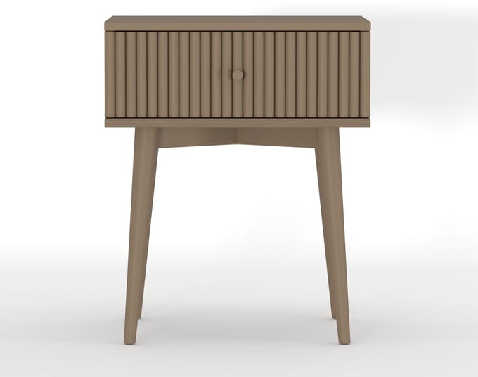 Nachtkastje Sem - Mango Hout - Bruin - 45x55x35 cm (BxHxD) - Lade
