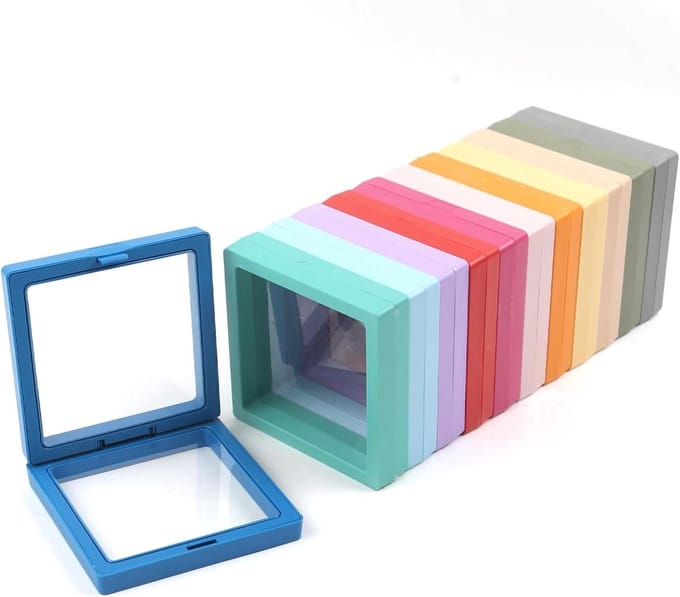 Drijvende Frame Display - Sieraden Display Box - Sieraden Presenteren - 3D Zwevend Effect - 9x9 cm - 12 Kleuren