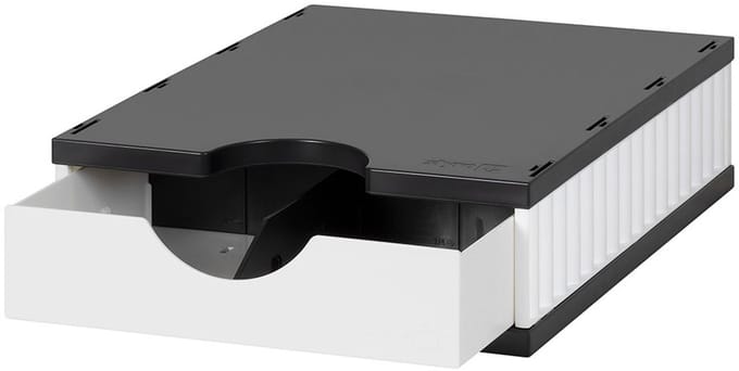 Styro sorteerstation uno SET, 1 vak, wit/zwart