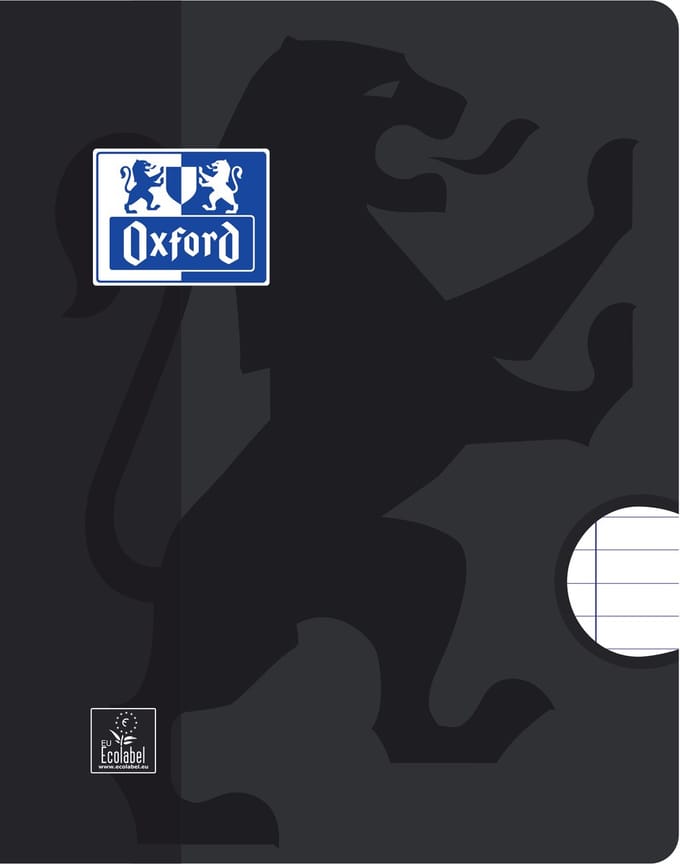 Oxford schrift A5 zwart