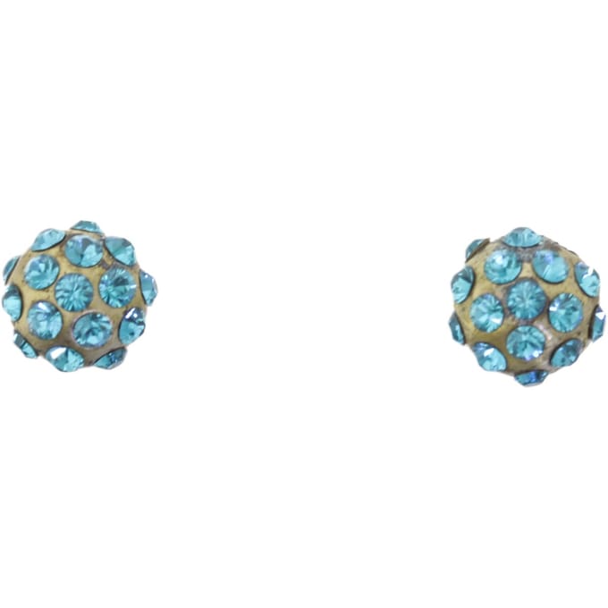 Behave – Dames oorstekers – Petrol blauw 8 mm – Vintage look