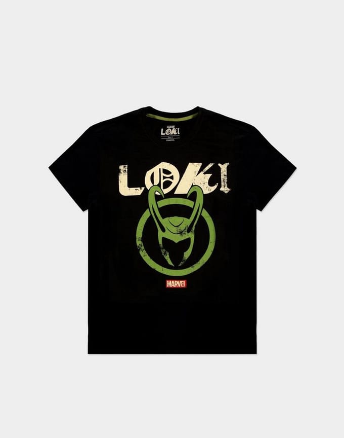 Marvel Loki - Logo Badge Heren Tshirt - 2XL - Zwart