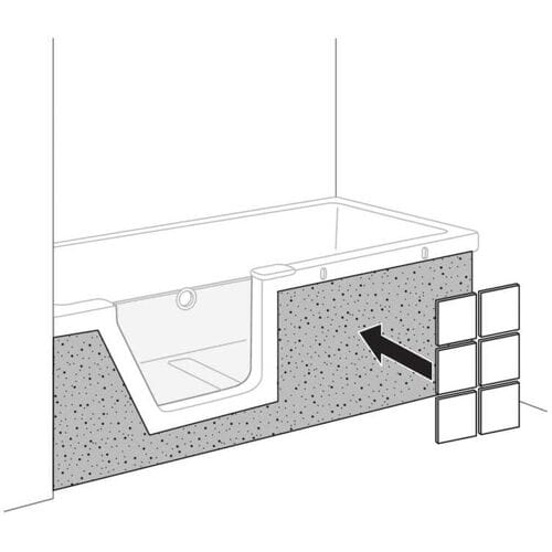 DUSCHOLUX Step-in Pure tile support front entry left 699.300092