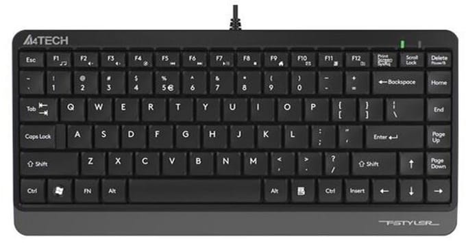 A4Tech FSTYLER FK11 Serie - Mini Bedraad Toetsenbord - Grijs - Ultra Dun - Compact