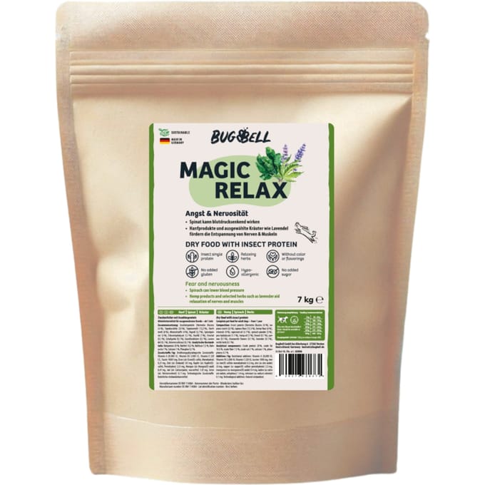Voordeelpakket: 4x7kg BugBell Magic Relax droogvoer voor honden