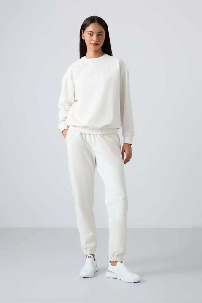 Oversized Sweatshirt en Elastische Taillebroek Set