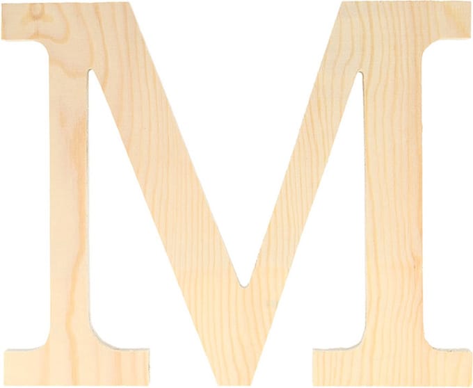 Artemio houten letter M 11.5 cm