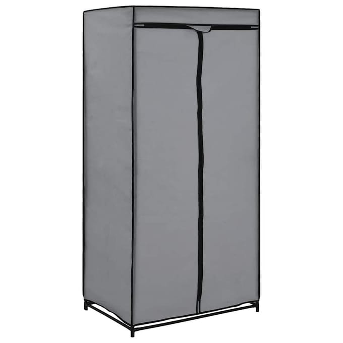 vidaXL - Kledingkasten - 2 - st - 75x50x160 - cm - grijs