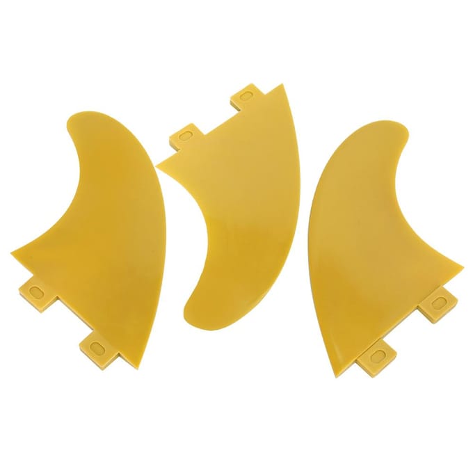 3 stuks FCS G5 Surfboard Staartvin Links Midden Rechts Surfaccessoires voor Longboard ShortboardGeel yellow