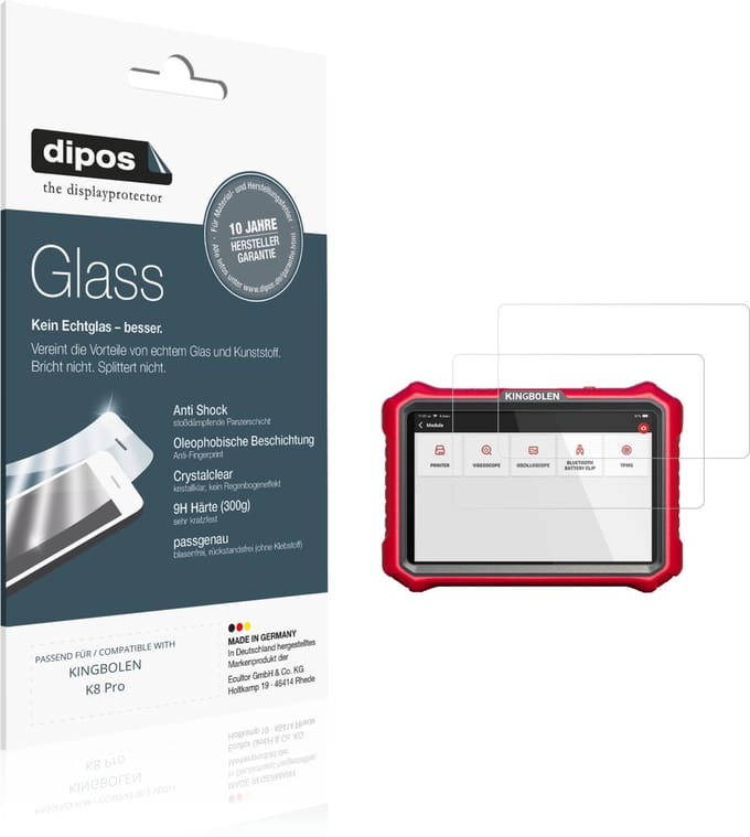 dipos – 2x Pantserfolie geschikt voor KINGBOLEN K8 Pro | 9H Screenprotector
