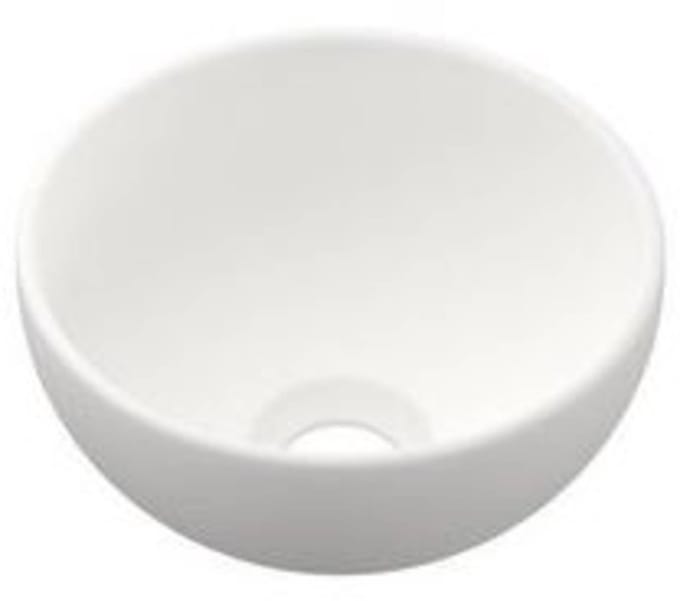 Saqu Leda ronde waskom compact Ø24x12cm keramiek mat wit