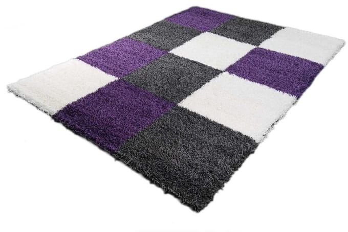 Vloerkleed Shaggy Plus 910 Grey Lilac 80x150 cm