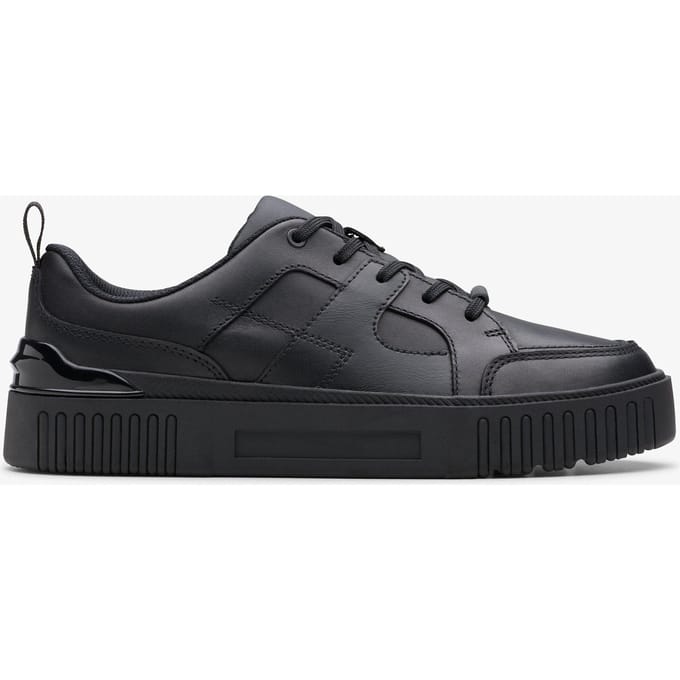 Oslo Flare Y Zwarte Leren Schoenen