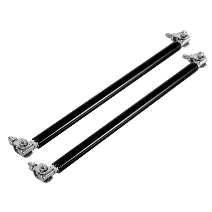 1 Paar 20cm Auto Voorbumper Steunbalk Stut Auto Modificatie Steunstang Black