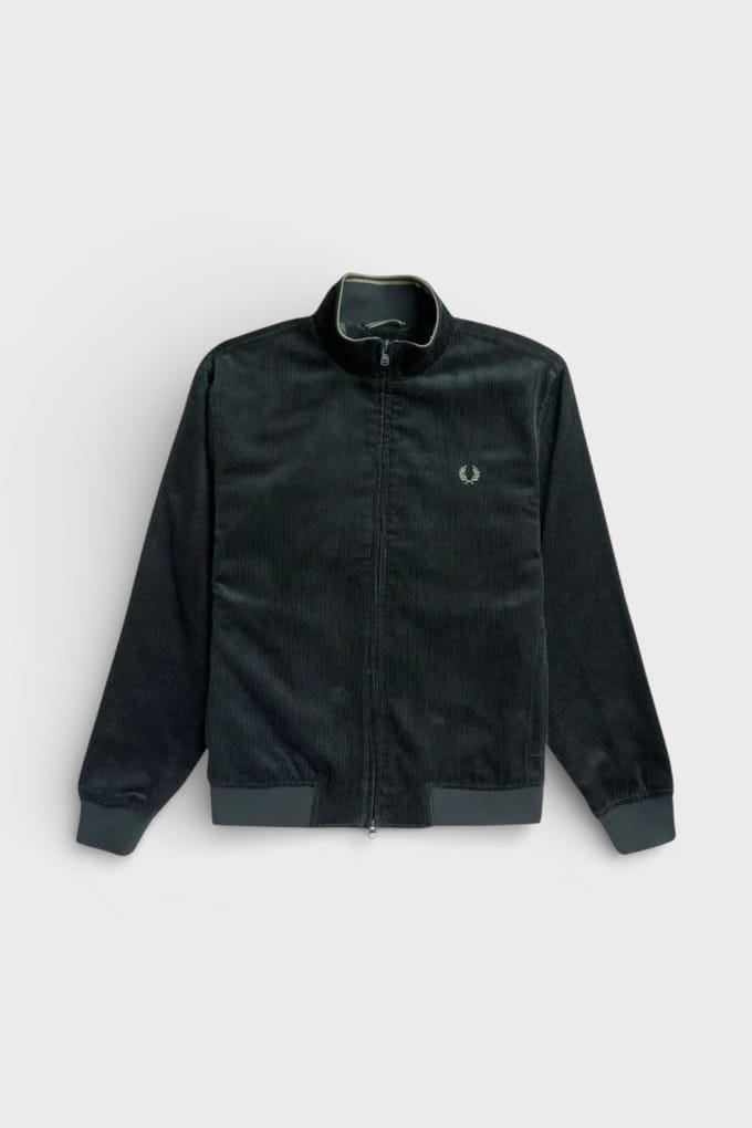 Fred Perry Brentham Corduroy Jas Nachtgroen
