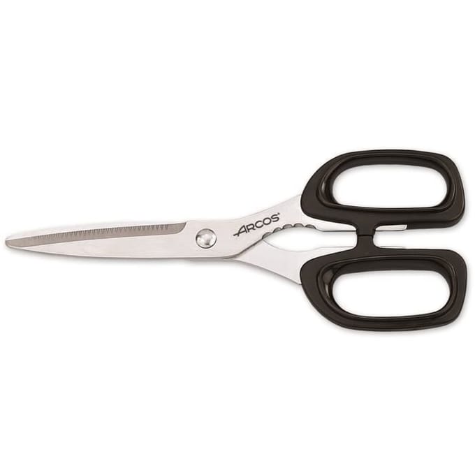 Ciseaux de cuisine Arcos 185301 en acier inoxydable et manche 200 mm en polypropylène sous blister.