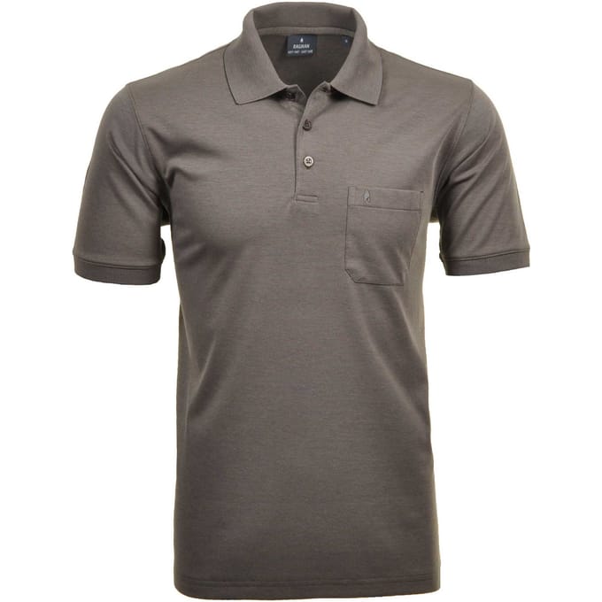 Ragman Softknit Poloshirt Breast Pocket Pima Cotton Mix Macchiato / male