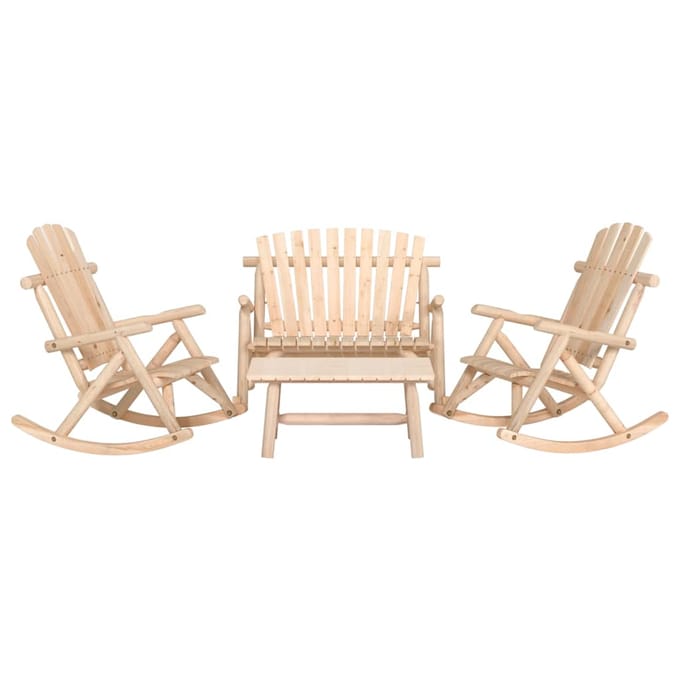 vidaXL - 4-delige - Loungeset - massief - vurenhout